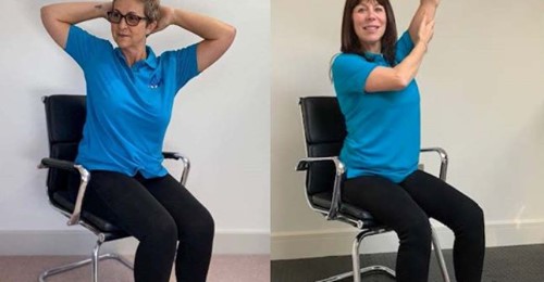 Seated chair exercise demonstration