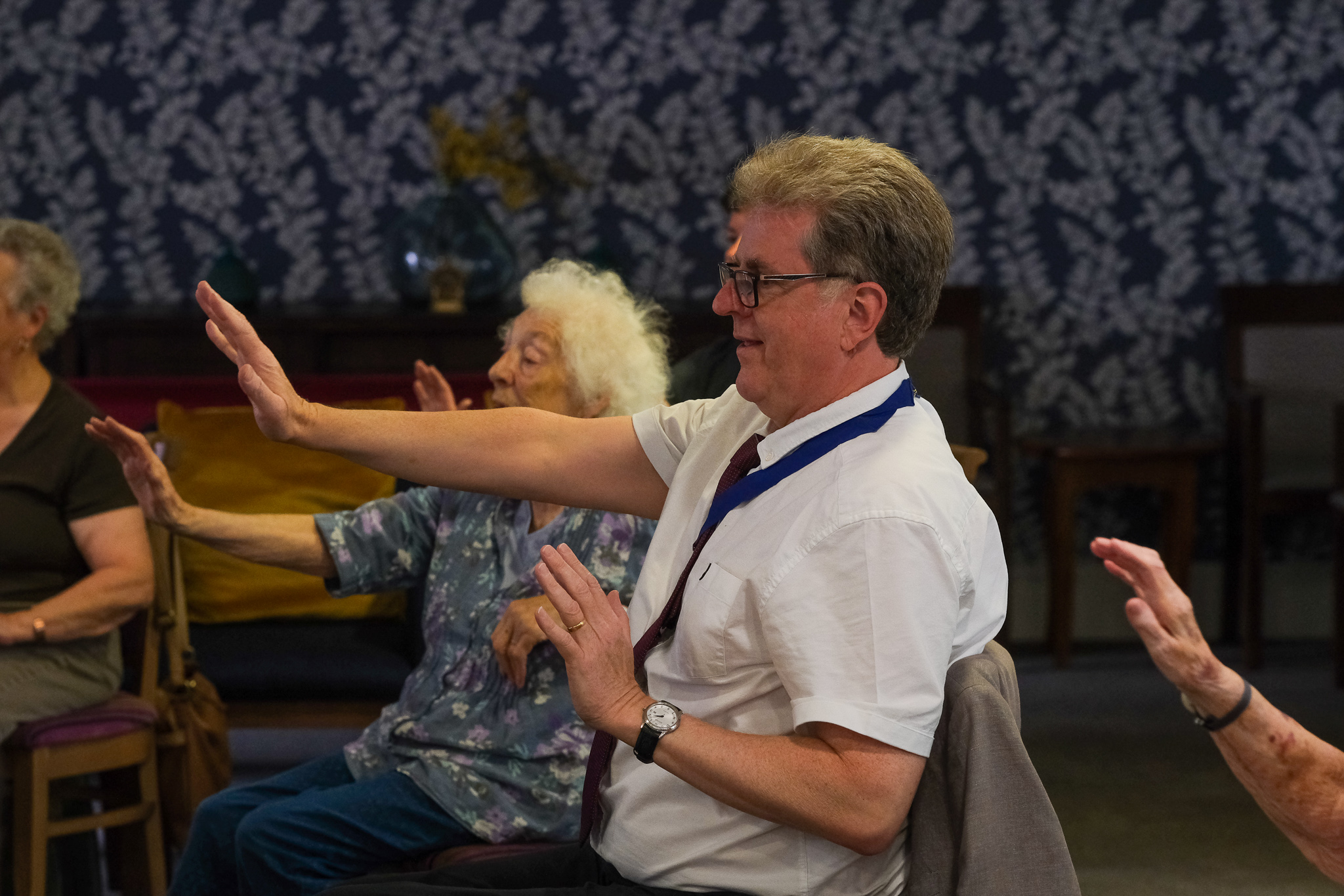 Seated chair exercise class