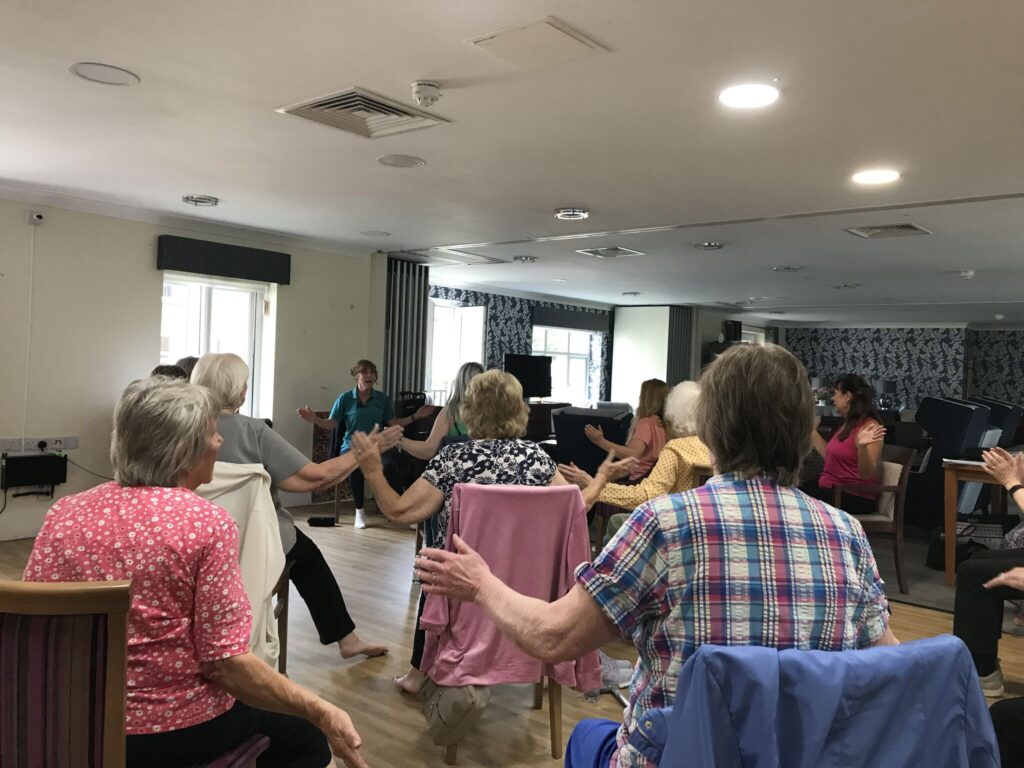 MOVEability seated chair exercise class at Alice Bye Court in Thatcham - July 2024